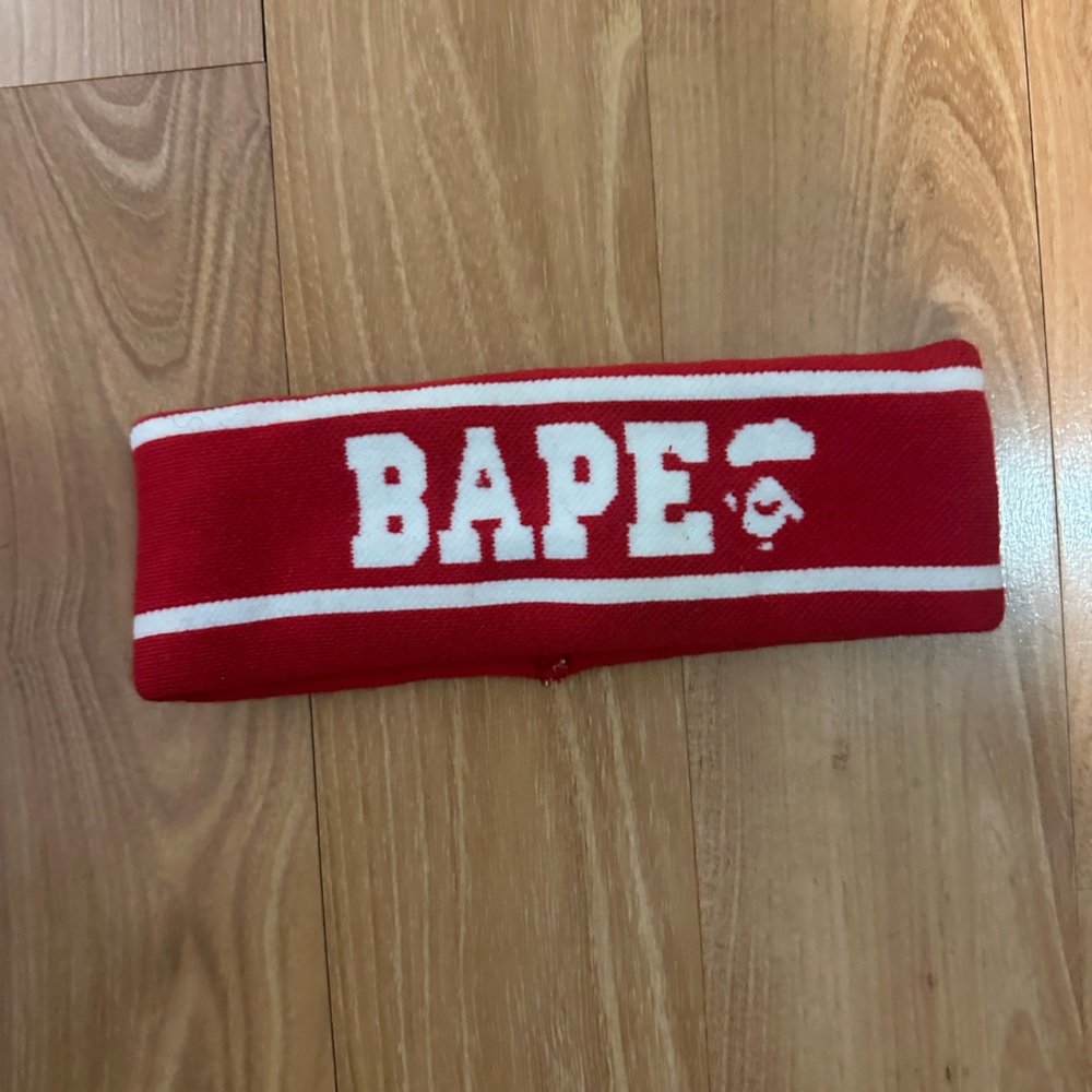 Bape Red and White Headband